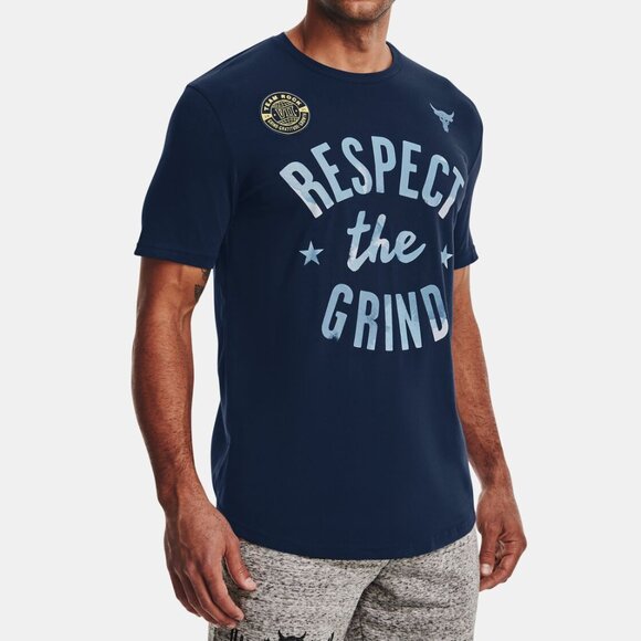 - UNDER ARMOUR RESPECT THE GRIND TEE SHIRT DWAYNE JOHNSON - Picture 1 of 1